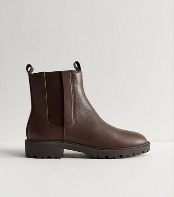 Brown Leather Chelsea Boots