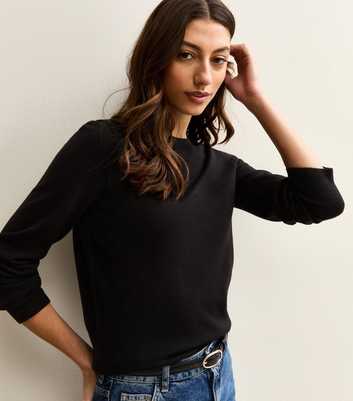 Black Lightweight Knit Jumper