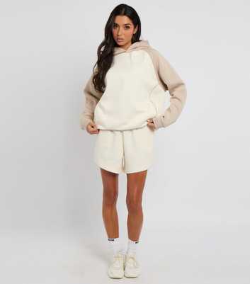 Urban Bliss Cream Colour Block Hoodie