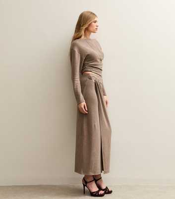 Mink Soft Touch Billie Embellished Maxi Skirt