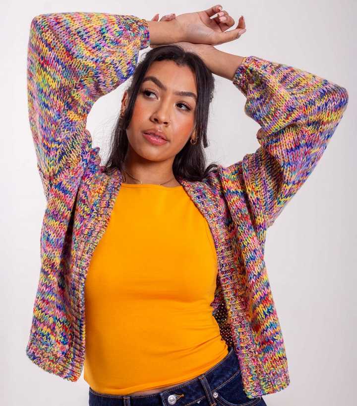 Sunshine Soul Multi Coloured Balloon Sleeve Cardigan