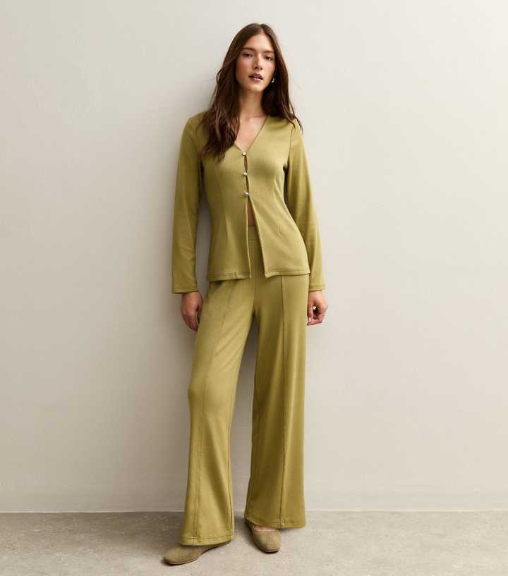 Dark Khaki Soft Touch Longline Cardigan