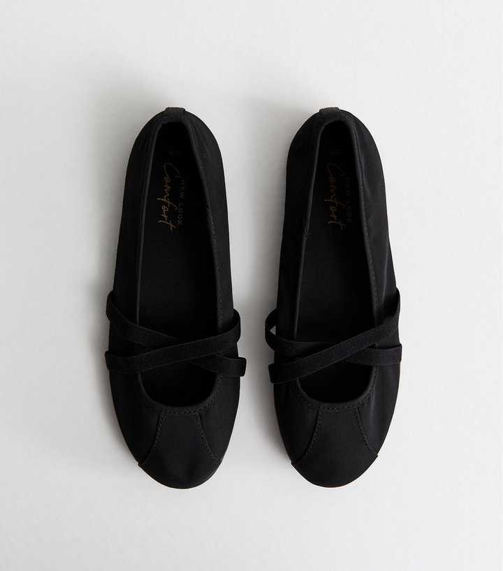 Black Sporty Ballet Flats