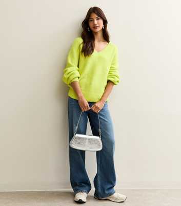 Sunshine Soul Bright Green V-Neck Jumper
