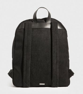 Skinnydip Black Heart Embroidered Corduroy Backpack New Look