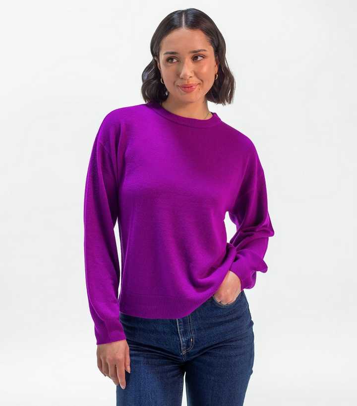 Sunshine Soul Dark Purple Crew Neck Jumper