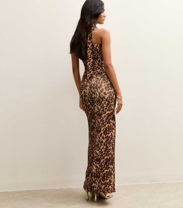 knee length dresses for ladies Leopard Button Front Maxi Dress – Never Enough Cute Stuff main image 1