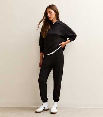 Premium Black Cuffed Tapered Leg Joggers
