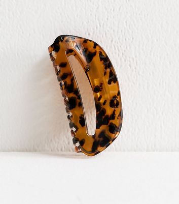 Damen-Haarklammer Mit Strasssteinen – Schildpatt-Optik, 11,5 Cm, Große Schleife, Für Dickes Haar