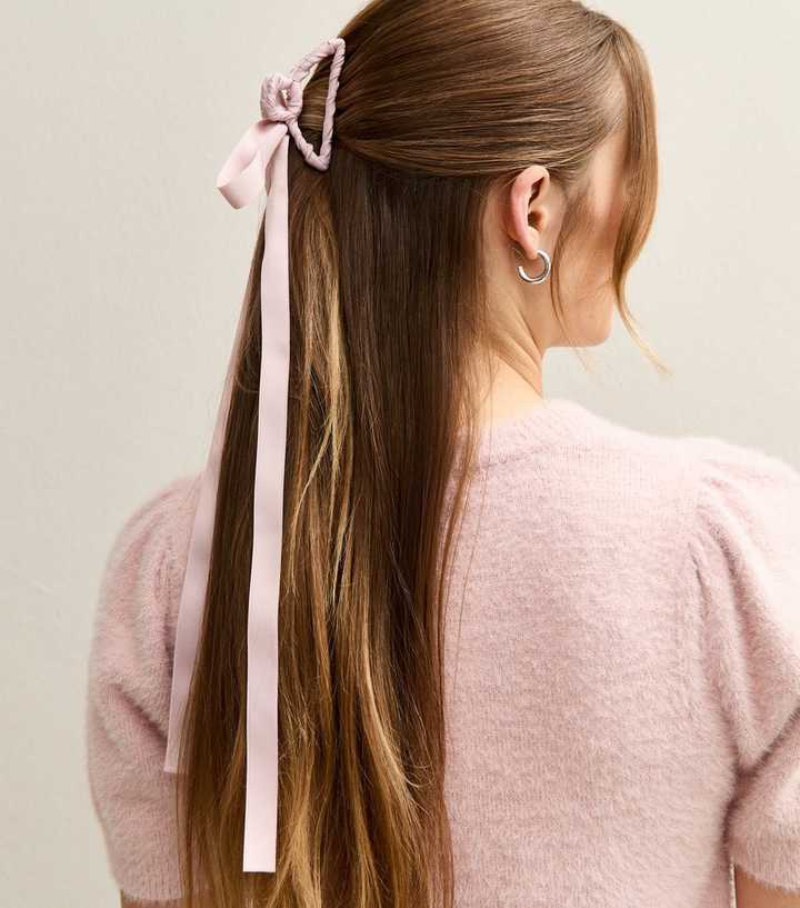 Pink Wrapped Bow Hair Clip