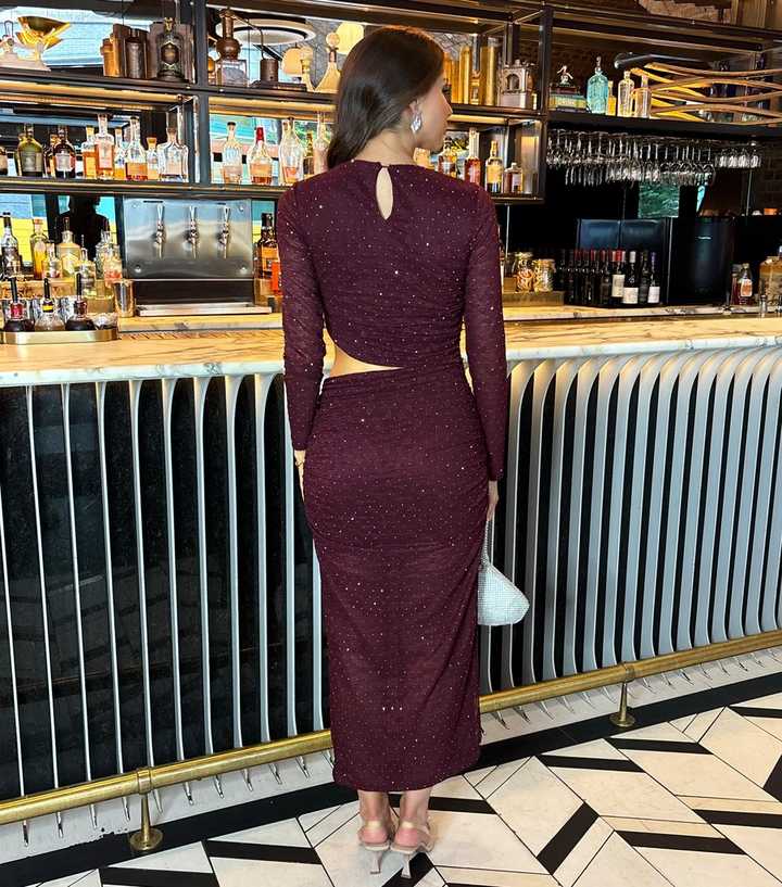 fitted lace wedding dress Plum Square Neck A-line Midi Dress AX Paris fitted lace wedding dress Plum Square Neck A-line Midi Dress AX Paris