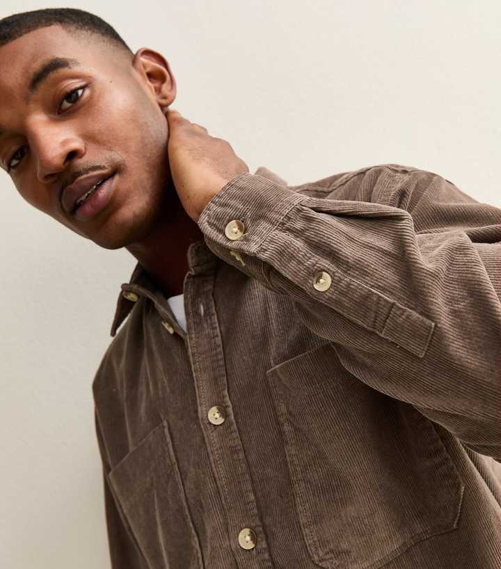 Only & Sons Mens Brown Cord Shirt