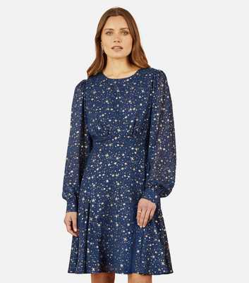 Yumi Navy Star Print Dress
