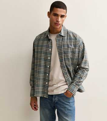 Only & Sons Blue Relaxed Long Sleeve Checked Shirt