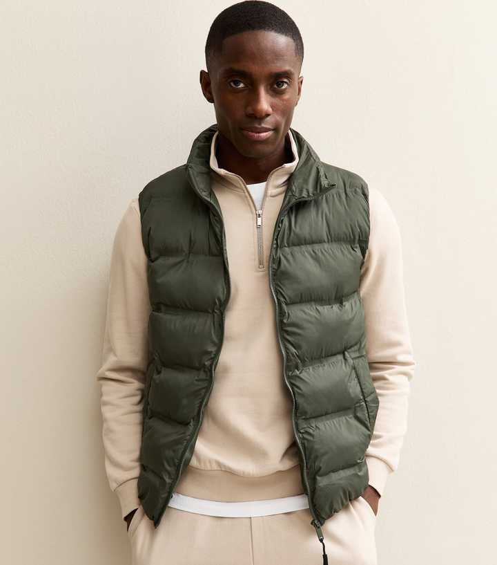 Only & Sons Dark Green Regular Puffer Gilet