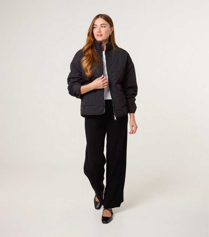 Blue Vanilla Black Knitted Wide Leg Trousers