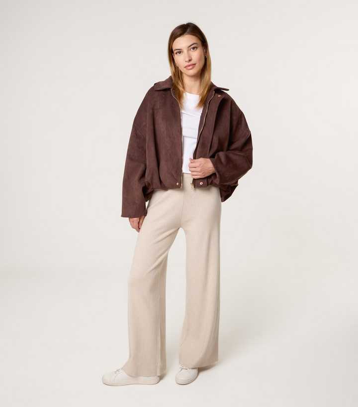 Blue Vanilla Stone Knit Wide Leg Trouser