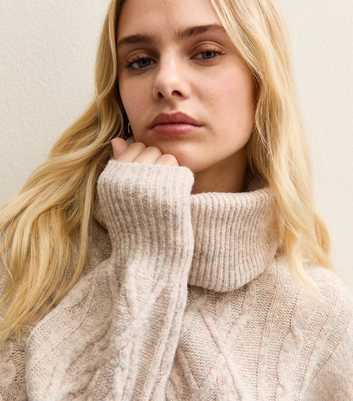Sunshine Soul Oatmeal Roll Neck Jumper Dress