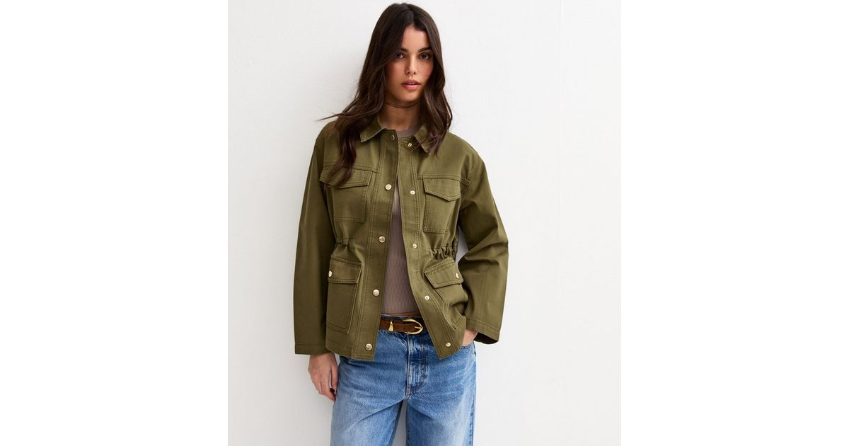 Khaki Four Pocket Shacket | New Look