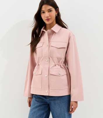 Pink Four Pocket Shacket