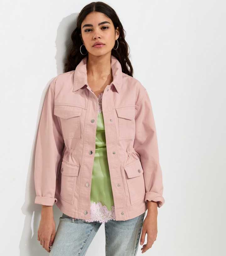 Pink Four Pocket Shacket