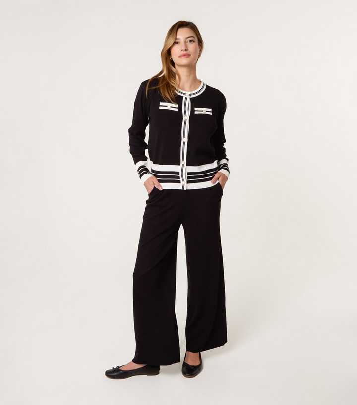 Blue Vanilla Black Black Contrast Trim Top and Trousers Co-ord