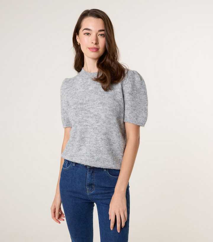 Blue Vanilla Grey Round Neck Jumper