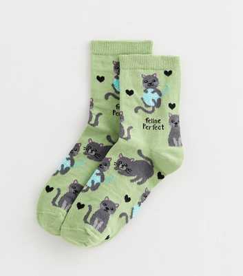 Green Feline Perfect Socks
