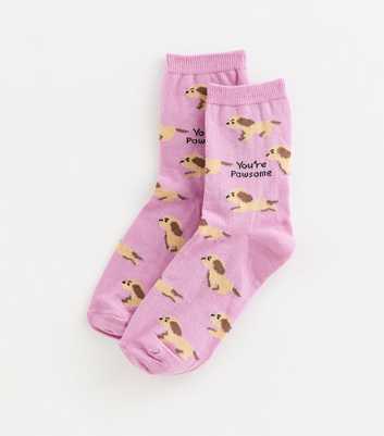 Pink Cockerpoo 'You're Pawsome' Socks