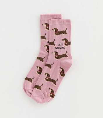 Light Pink Silly Sausage Socks