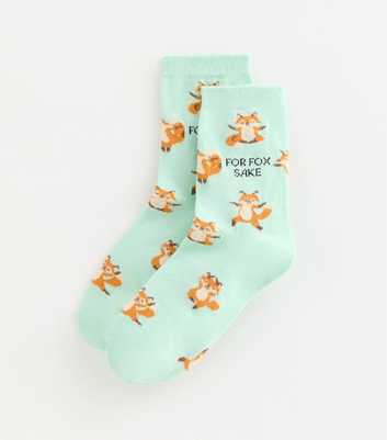 Mint Green 'For Fox Sake' Sock