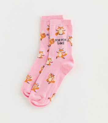 Light Pink 'For Fox Sake' Socks