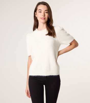Blue Vanilla Off White Round Neck Jumper