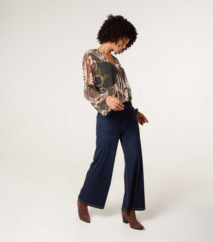 Blue Vanilla Dark Blue Elasticated Waist Jeans