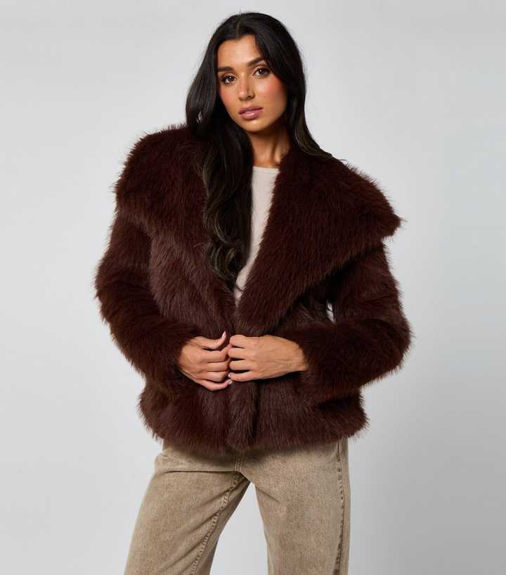 Urban Bliss Brown Faux Fur Jacket