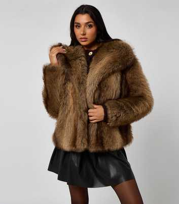 Urban Bliss Brown Faux Fur Jacket