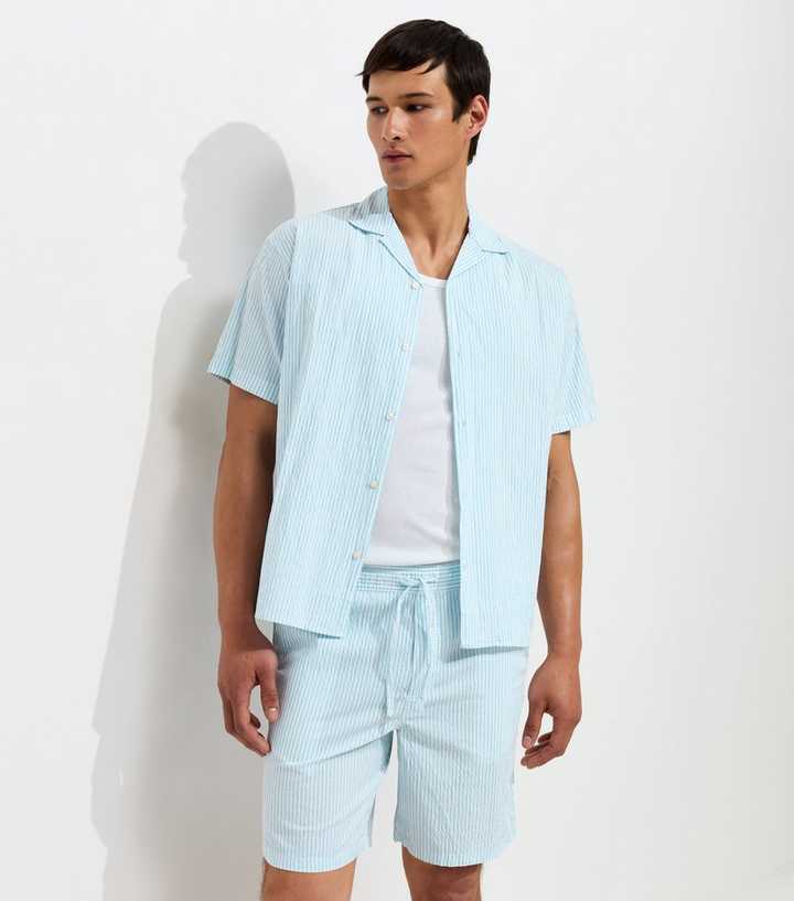 Jack & Jones Light Blue Seersucker Shorts
