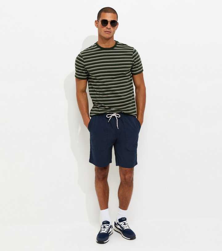 Jack & Jones Navy Relaxed Fit Cotton Jogger Shorts