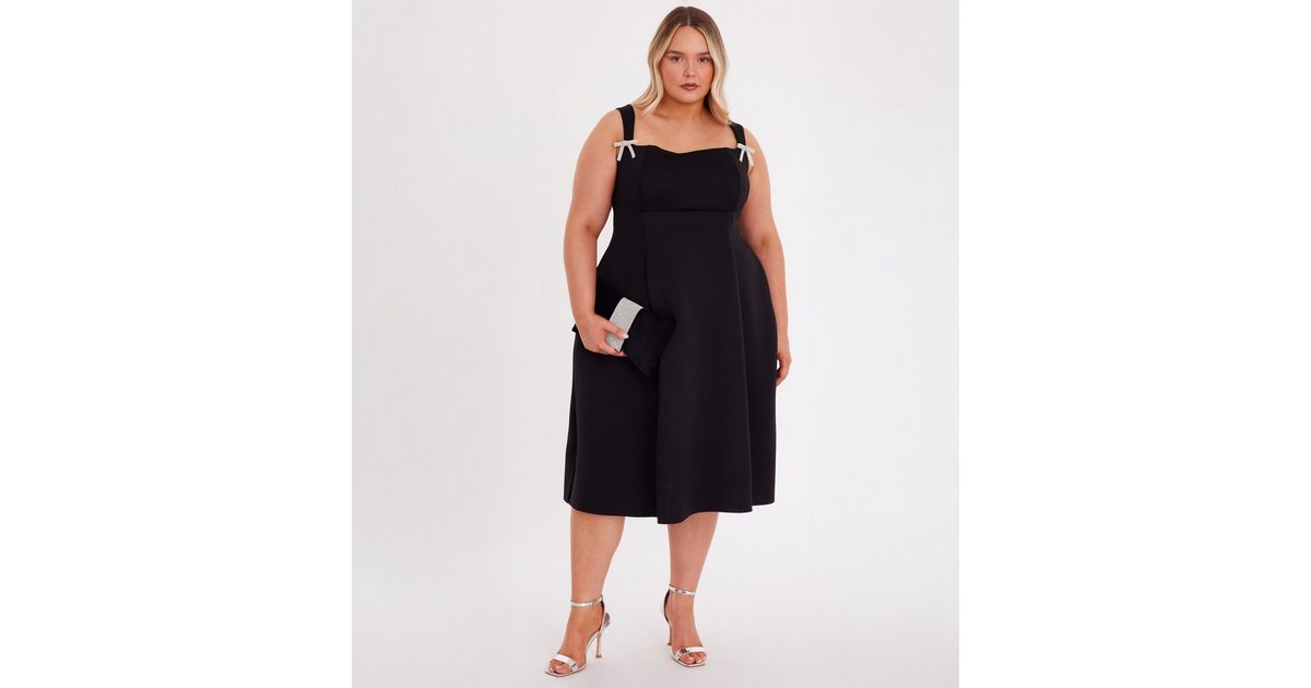 SCUBA FOAM SKATER MIDI DRESS