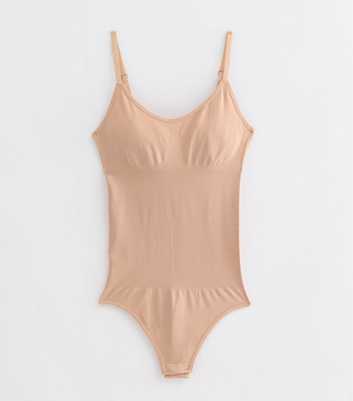 Tan Ruched Seamless Shaping Bodysuit