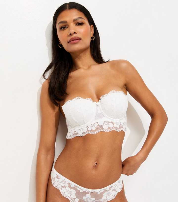 White Lace Longline Multiway Bra