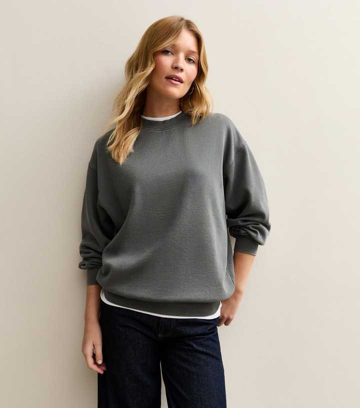 Dark Grey Washed Sweatshirt