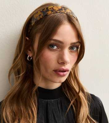 Brown Tortoiseshell Effect Resin Headband