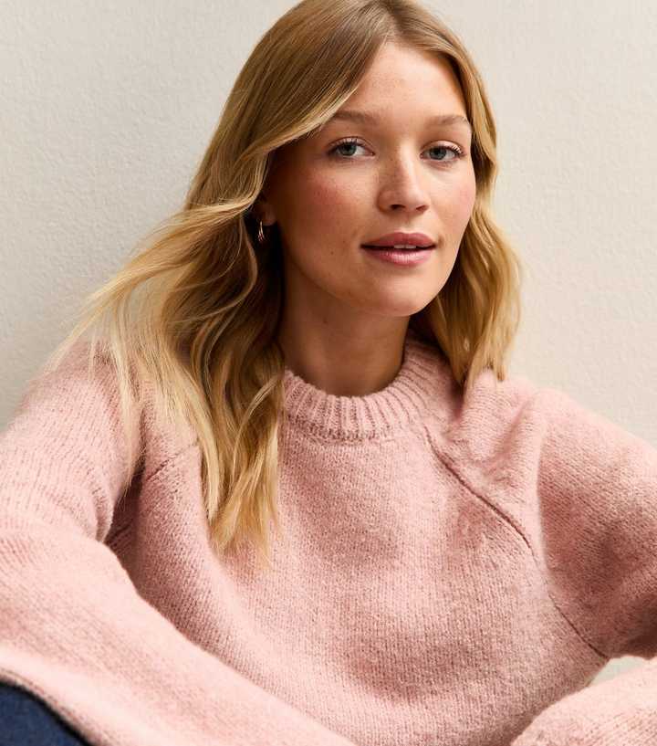 Light Pink Wide Sleeve Raglan Jumper | New Look