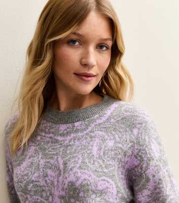 Purple Paisley Crew Neck Jumper