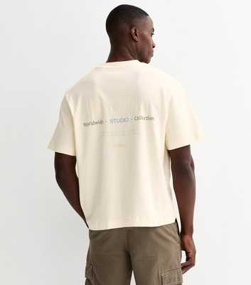 Jack & Jones Cream Studio Collection Regular Short Sleeve T-Shirt