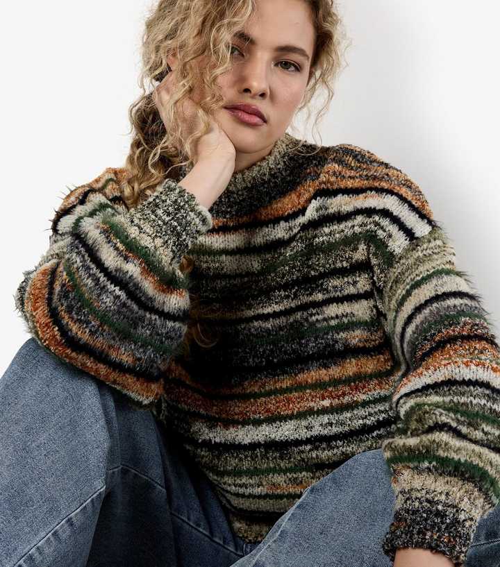 Apricot Green Space Dye Knitted Jumper