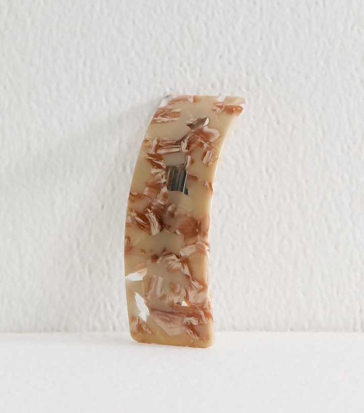 Cream Resin Hair Slide