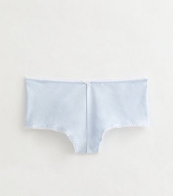 Girls Blue Spotty Boxer Briefs