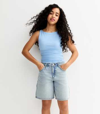 Girls Blue Denim Jorts